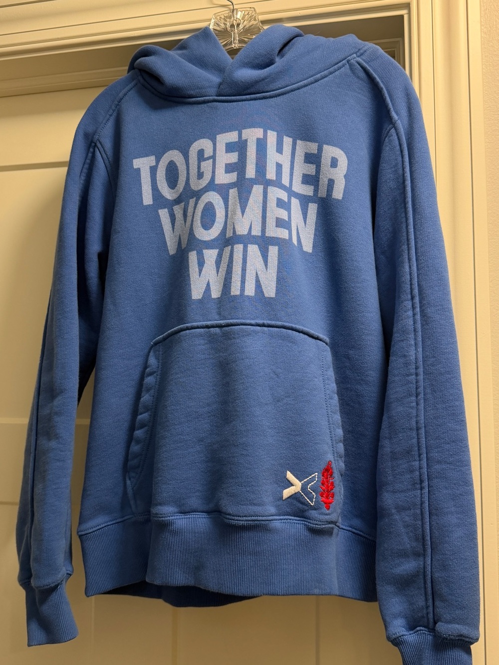 Free People Together Women Win Blue Hoodie Sweatshirt